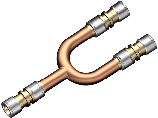 UK系列空调铜管接头-U型铜管免焊快速连接分歧管-空调铜管厂家