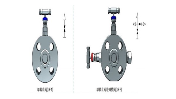 单截止阀带排放阀法兰截止阀-重庆九环机电